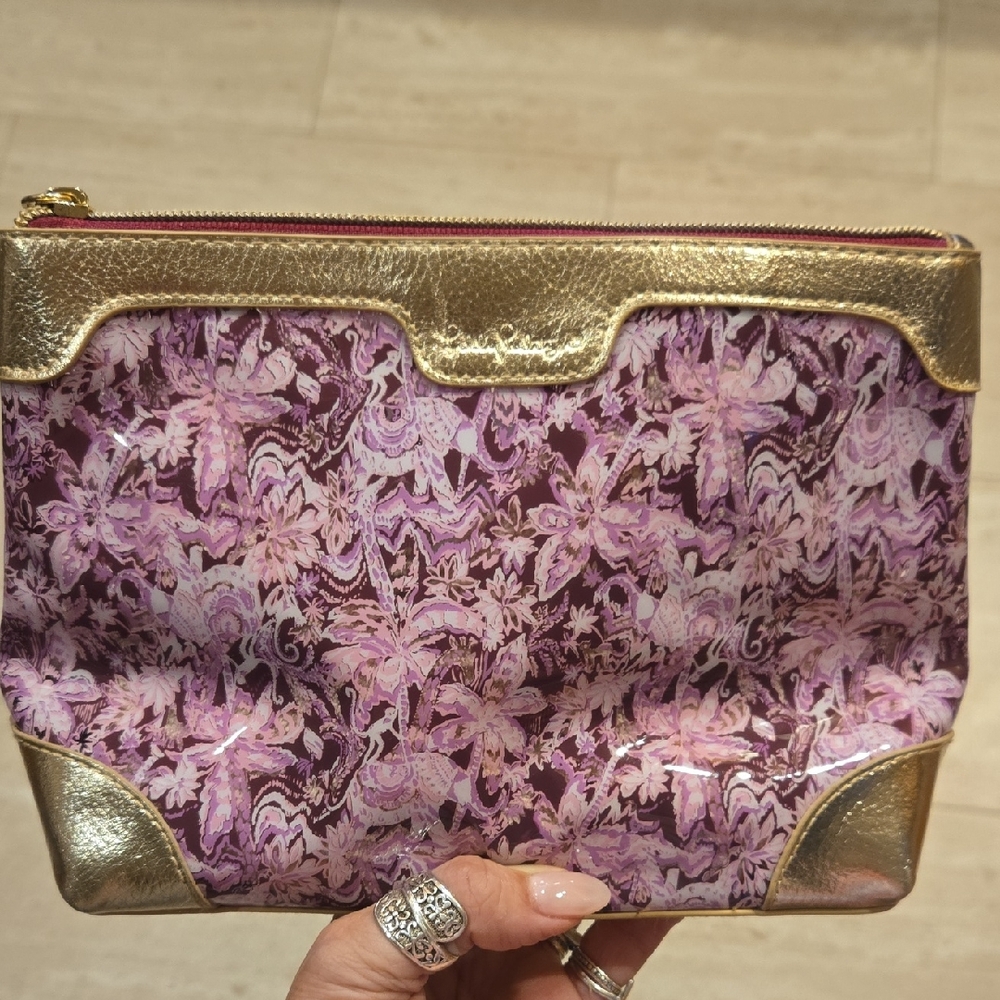 Lilly Pulitzer Mulberry Wild Ride Zipper Travel Pouch/Clutch